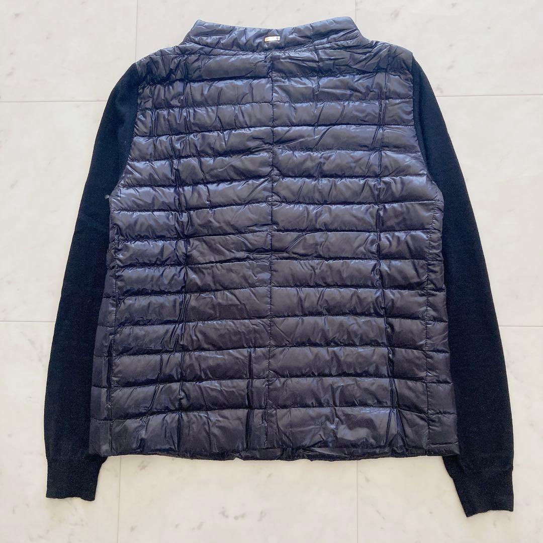 極美品　ヘルノ　HERNO ニットコンビダウン　切り替え　シルク　カシミヤ　40