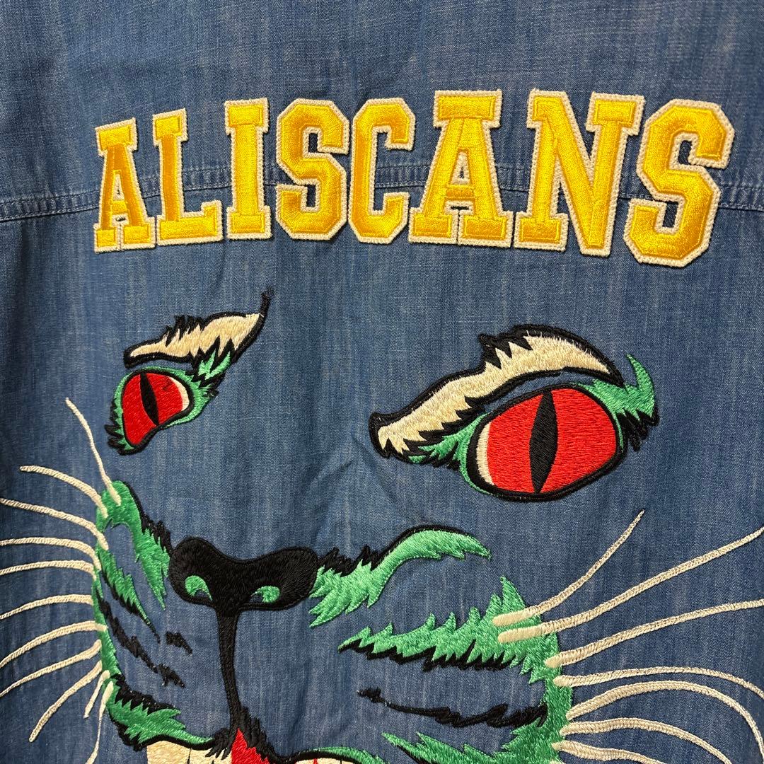 翔*太様 GUCCI タイガーバッグ刺繍　デニム長袖シャツ