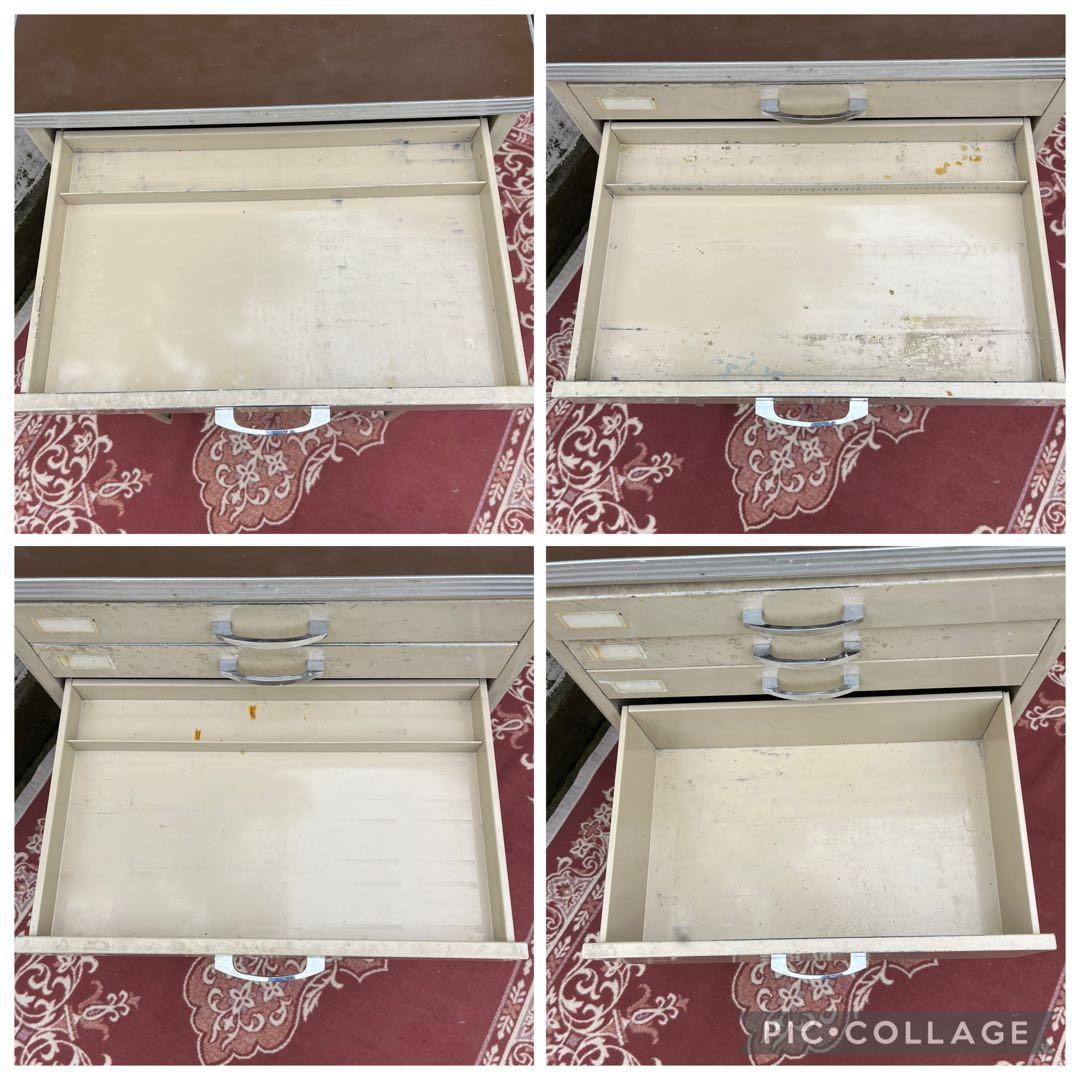 ビンテージ古家具◾️インダストリアル スチール製 デンタルキャビネット 収納棚