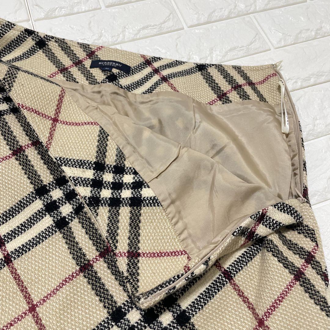 【希少】 バーバリーロンドン スカート ウール ノバチェック 46