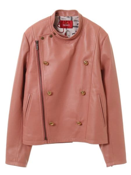 ピンクハウス イチゴボタン革ジャン