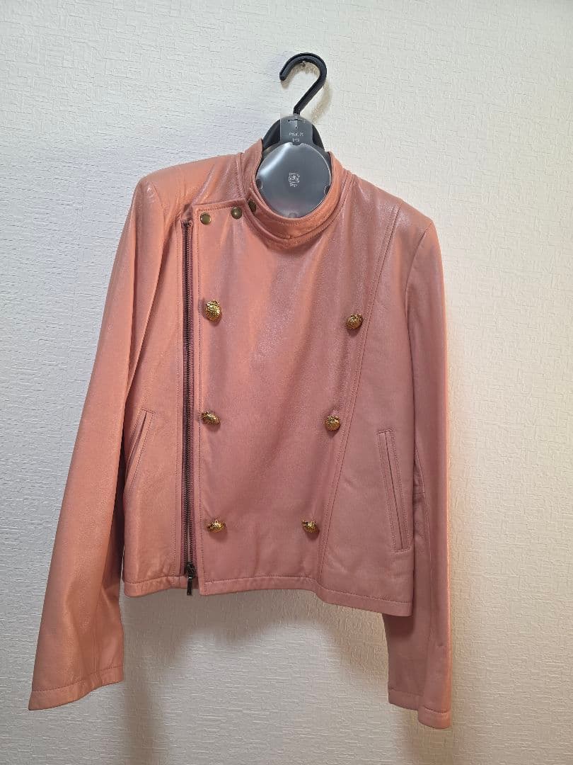 ピンクハウス イチゴボタン革ジャン