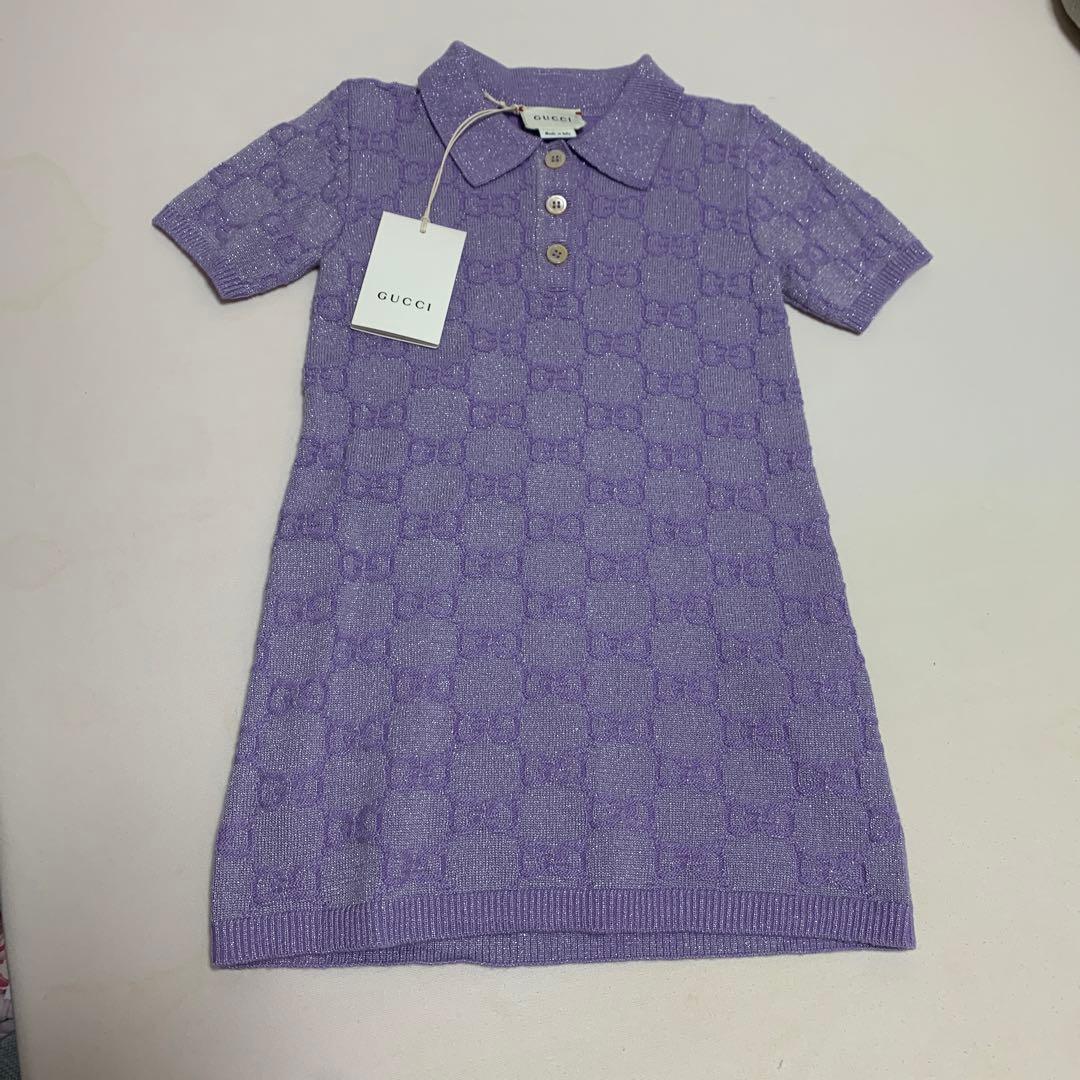 もも　人気柄　グッチ　新品　キッズ　ワンピース　GG ニット　セーター