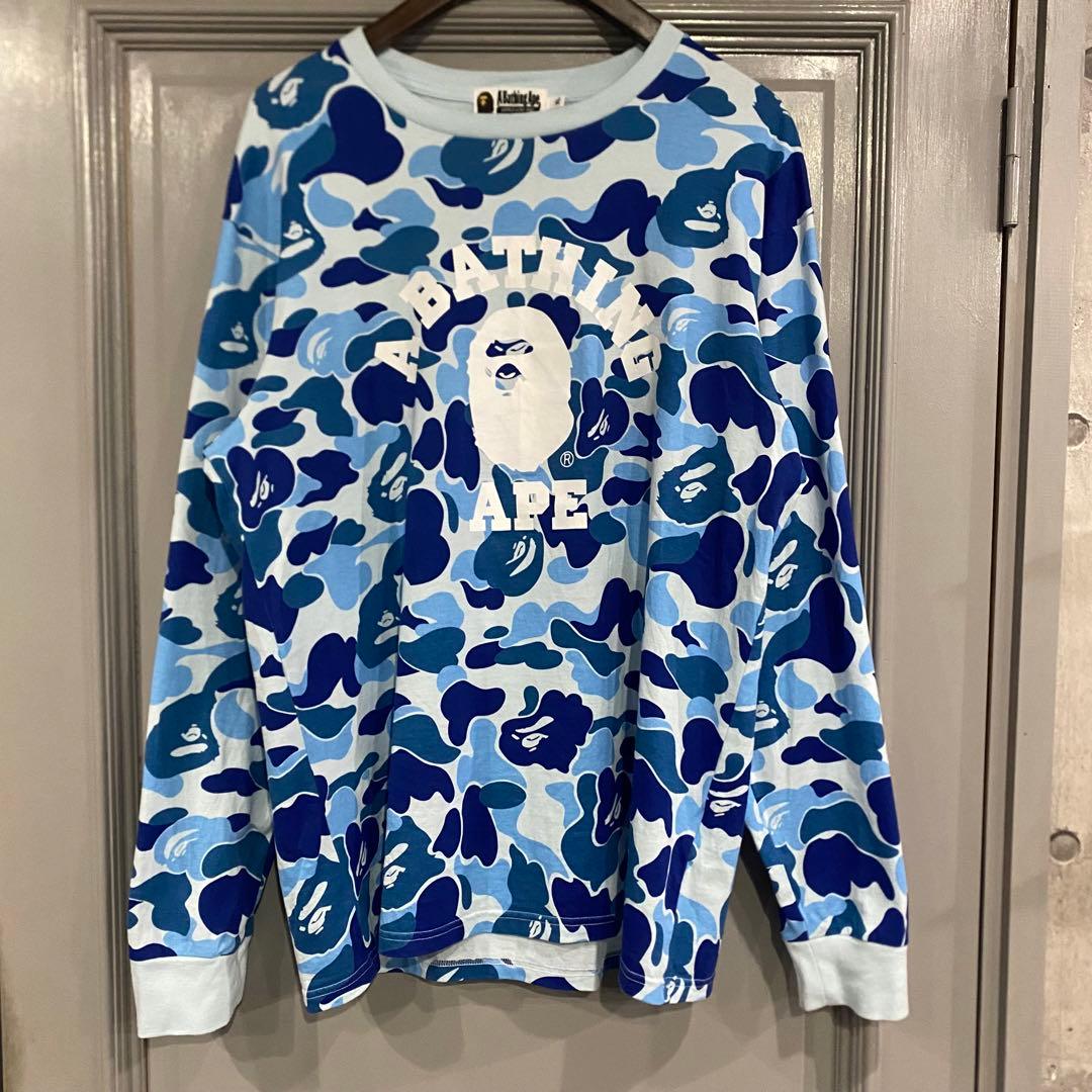トップス A BATHING APE COLLEGE L/S TEE size XL