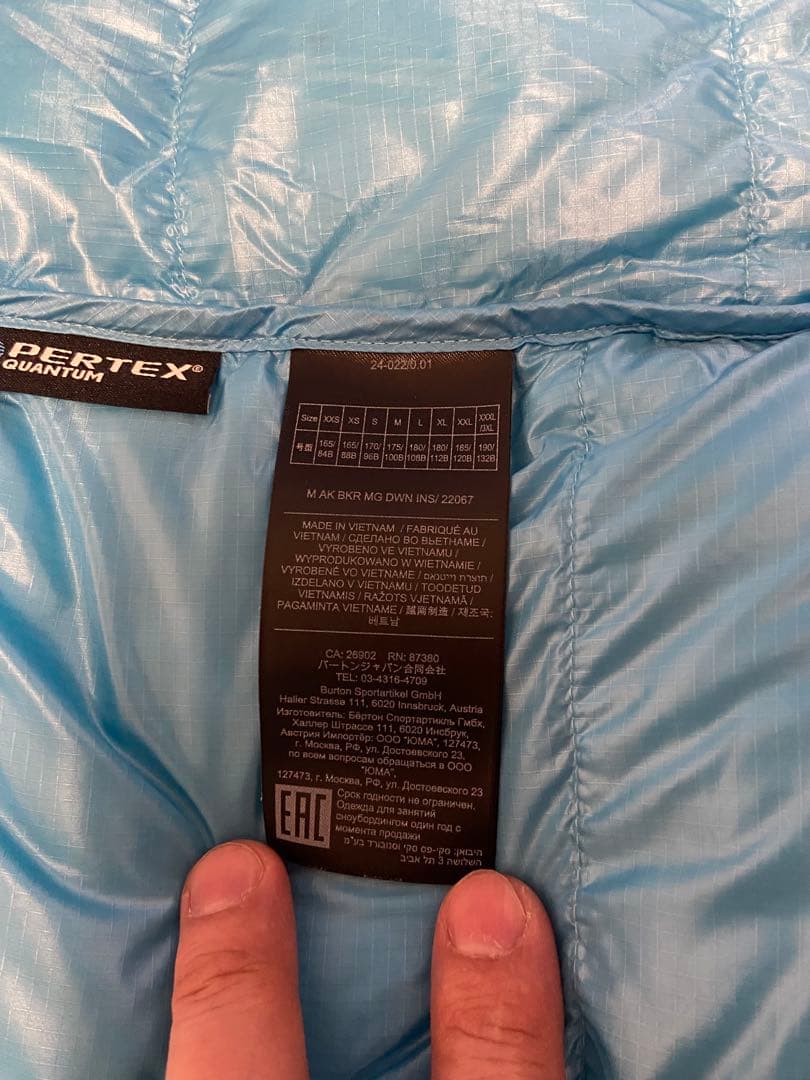 【美品】バートン AK457 ダウンジャケット Sサイズ