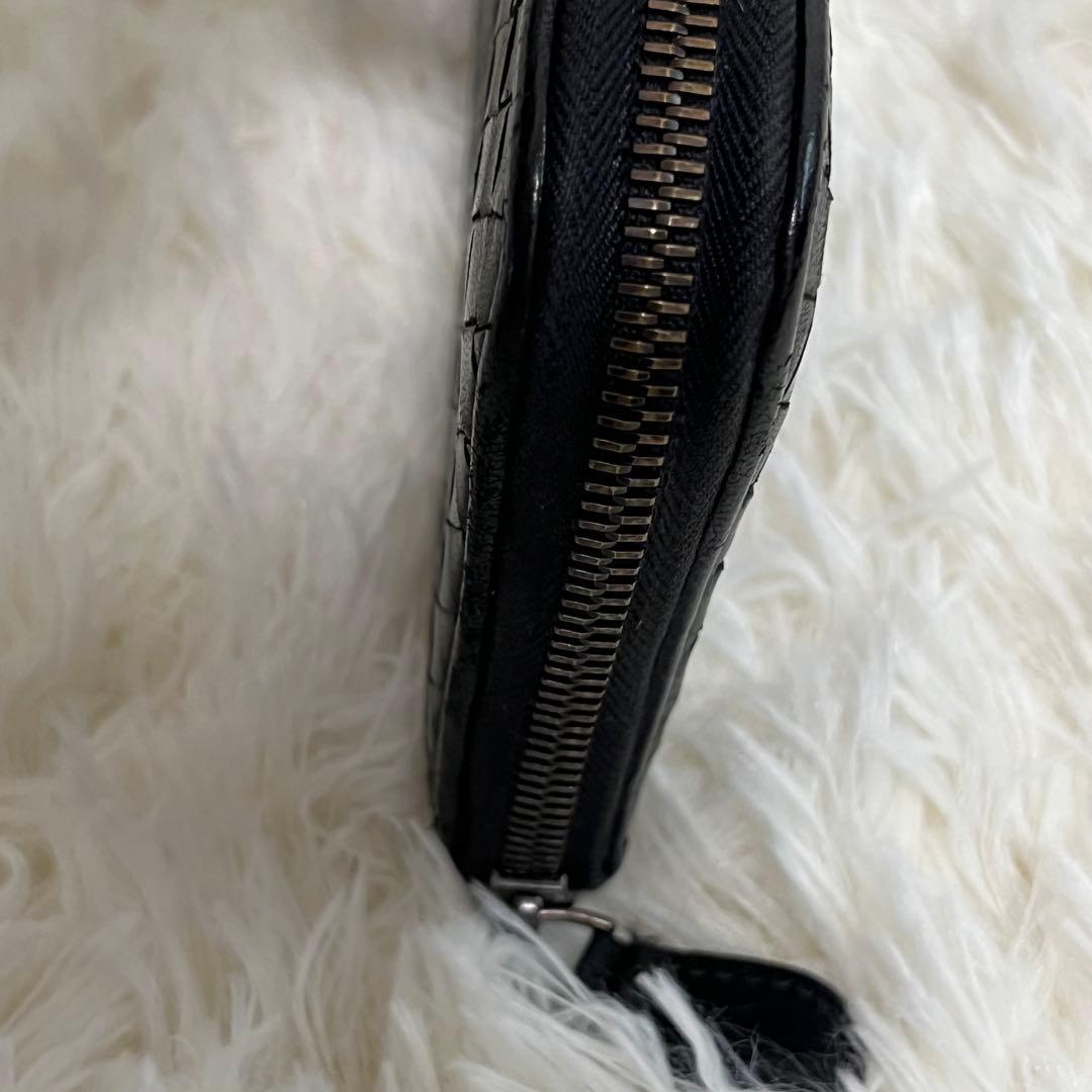 BOTTEGA VENETA ラウンドファスナー 長財布 イントレチャート 黒