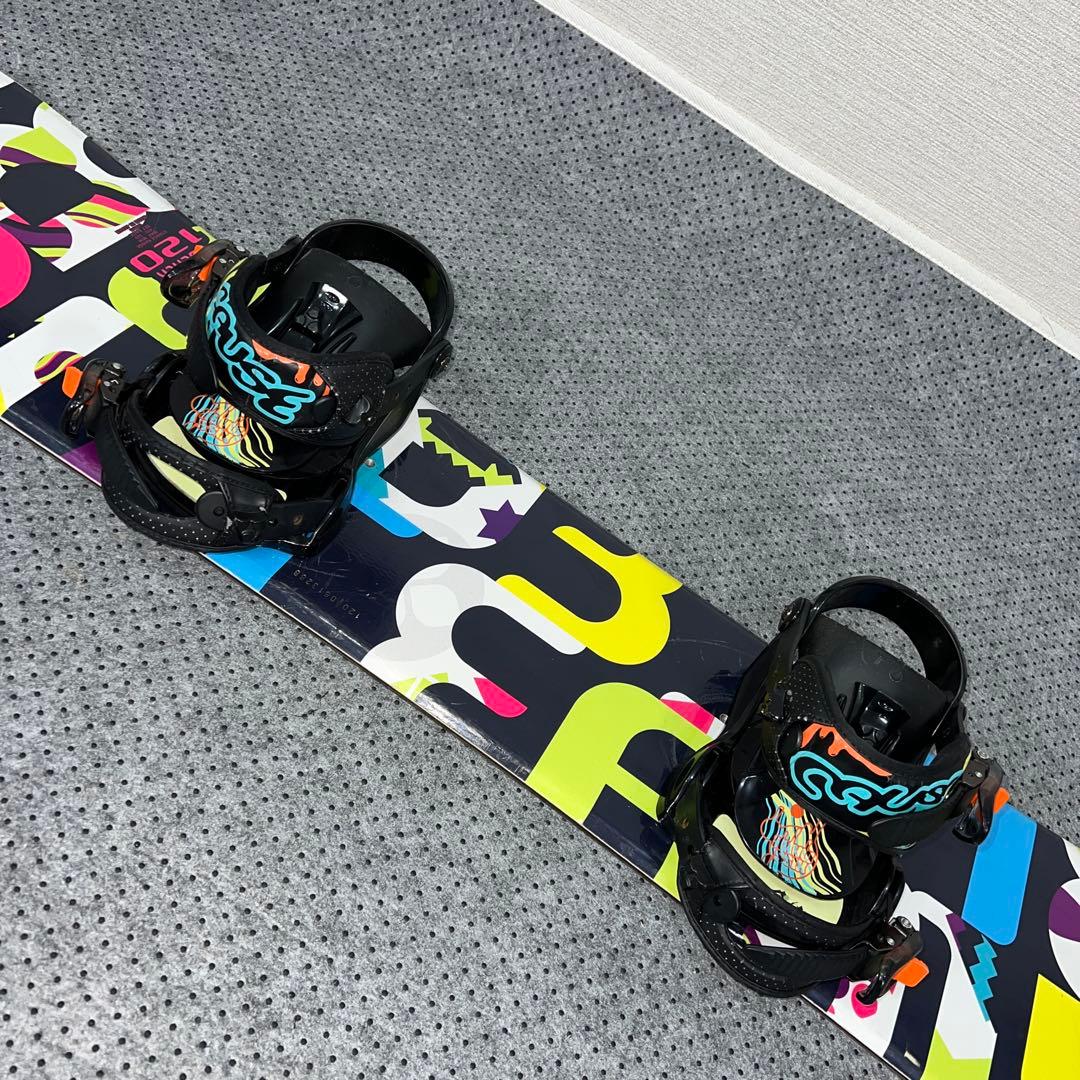 10回使用 キッズスノーボード 120cm IGNIO＋バイン＋レースブーツ