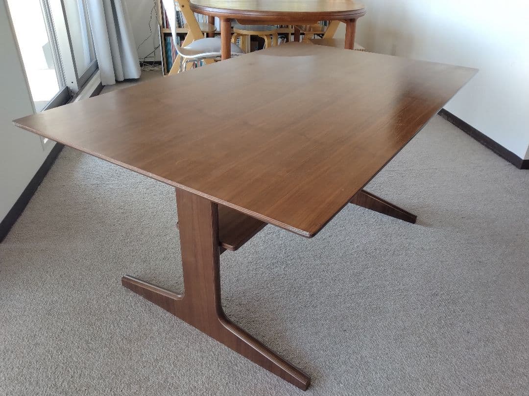 【訳あり格安】MUJI無印 リビングダイニングテーブルウォールナット材130cm