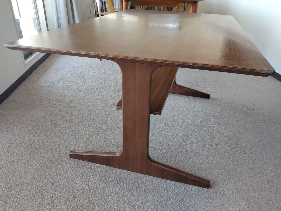 【訳あり格安】MUJI無印 リビングダイニングテーブルウォールナット材130cm