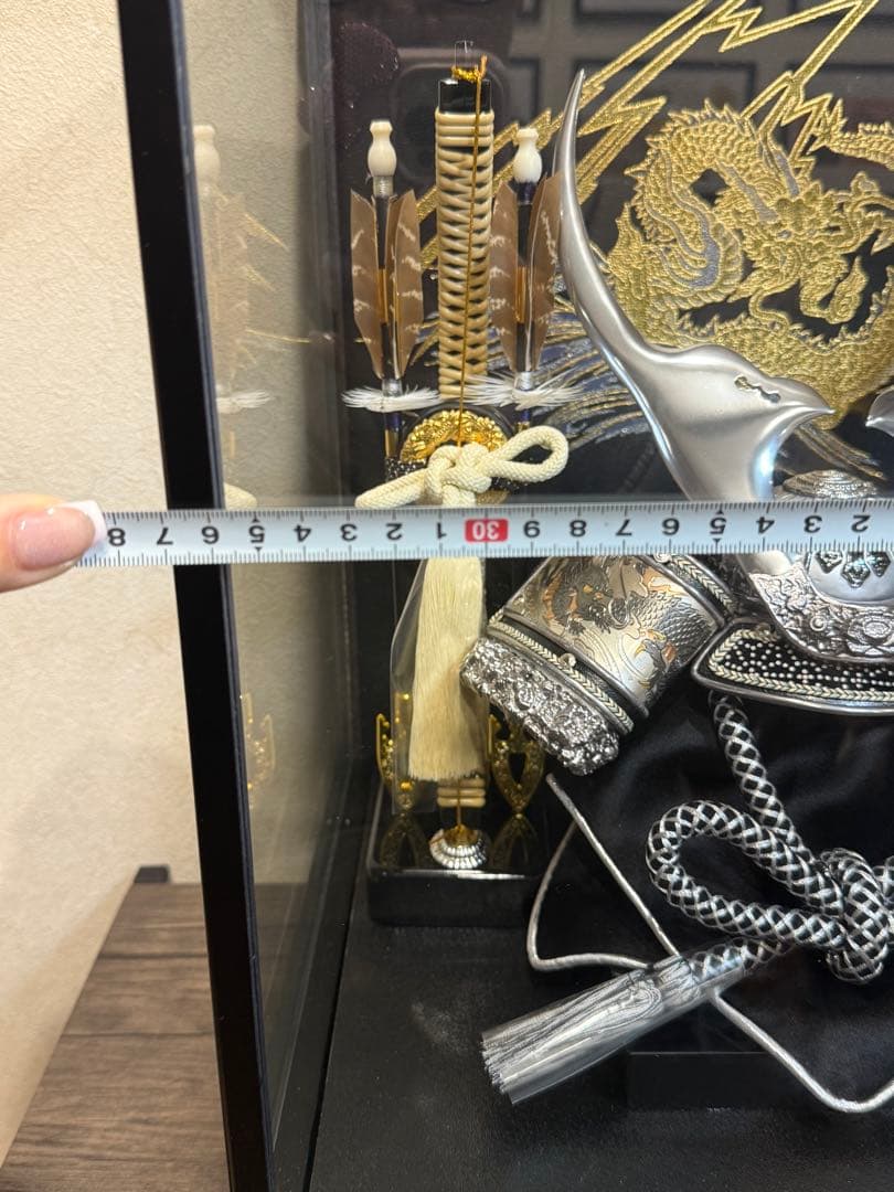 【新品未使用品】五月人形　兜飾り　北寿監修　オルゴール付　兜ケース