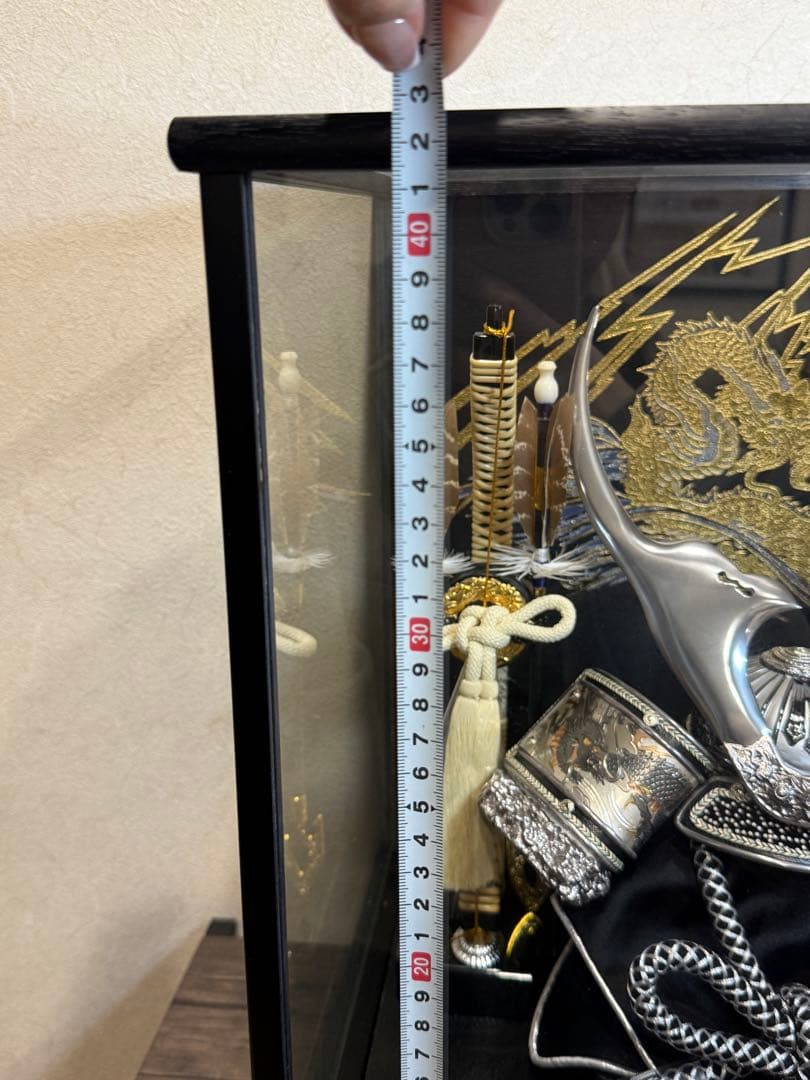 【新品未使用品】五月人形　兜飾り　北寿監修　オルゴール付　兜ケース