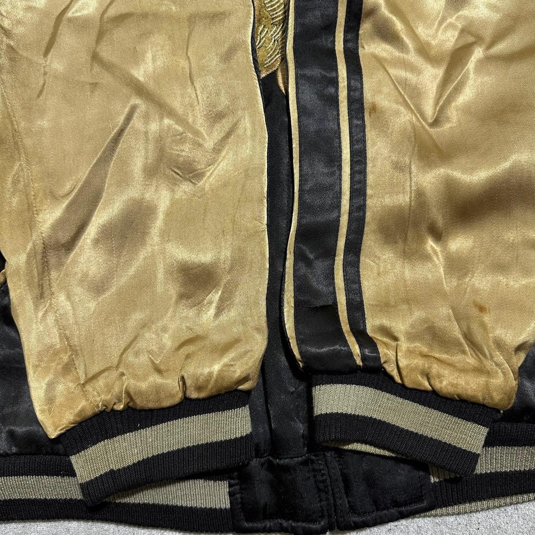 専用★XL 大きいサイズ‼️ 花旅楽団　鳳凰　リバーシブルスカジャン　ゴールド