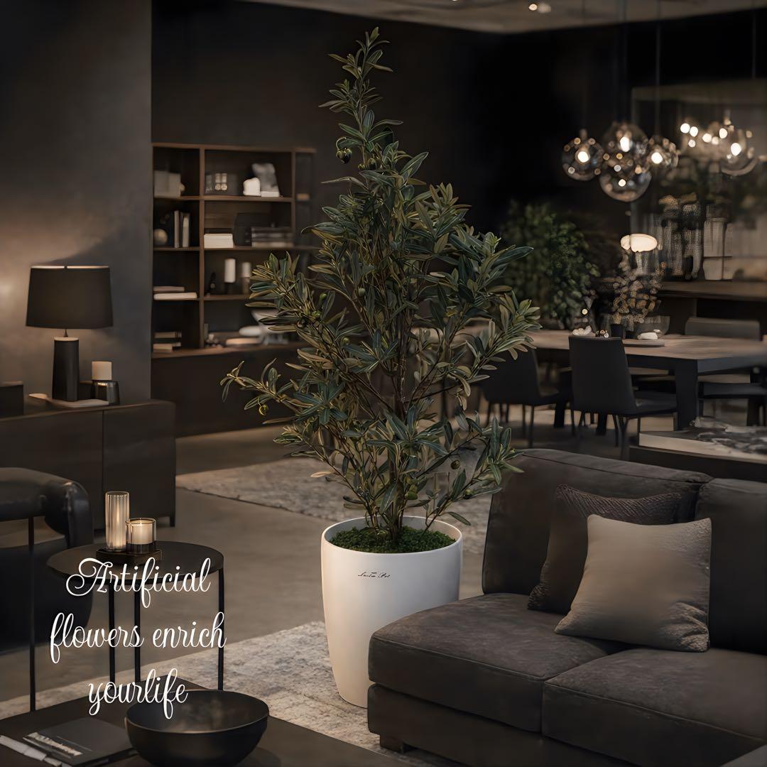 光触媒　人工観葉植物　ウォールグリーン　フェイクグリーン　オリーブ100g