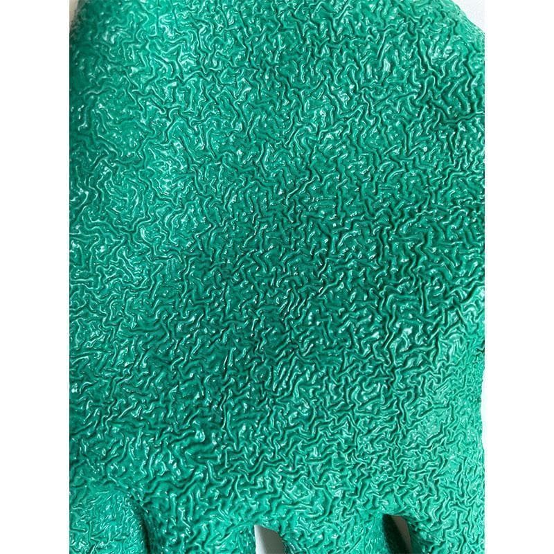 軍手 滑り止め付き 12双 天然ゴム 作業用 安全 グリーン Mサイズ 1747