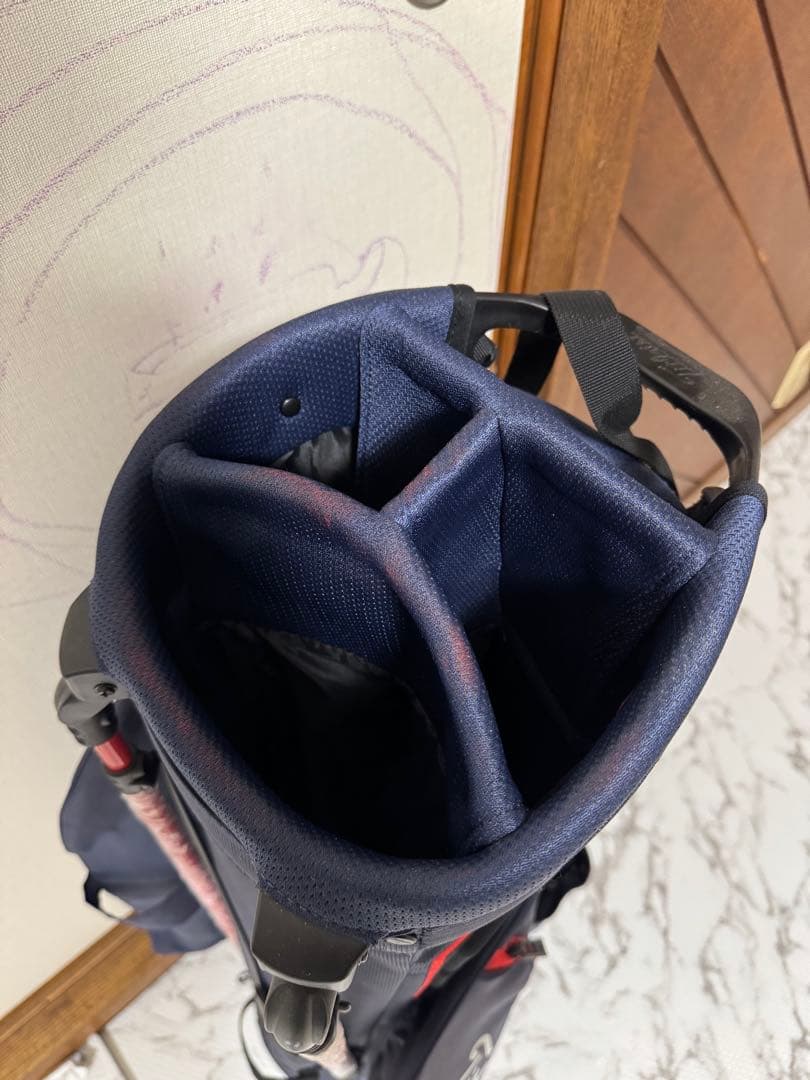 タイトリスト　キャディバッグ　保管のみ　ネイビー　レッド