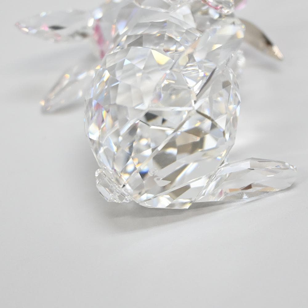 Mashu□ 45699★年 スワロフスキー うさぎとチューリップ 置物