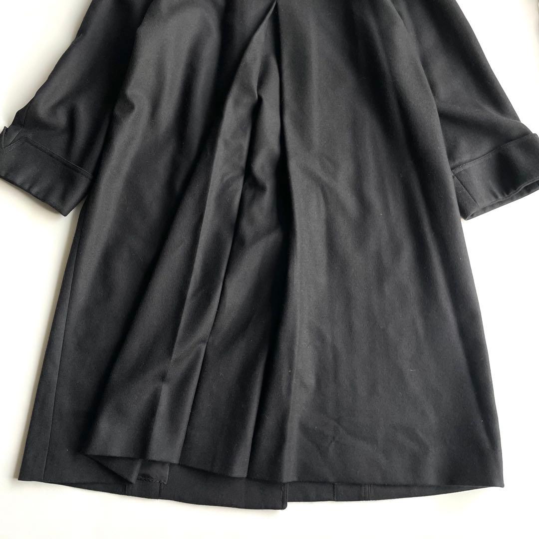 【美品】レリアン　ロングチェスターコート　大きいサイズ　13号+ 金ボタン