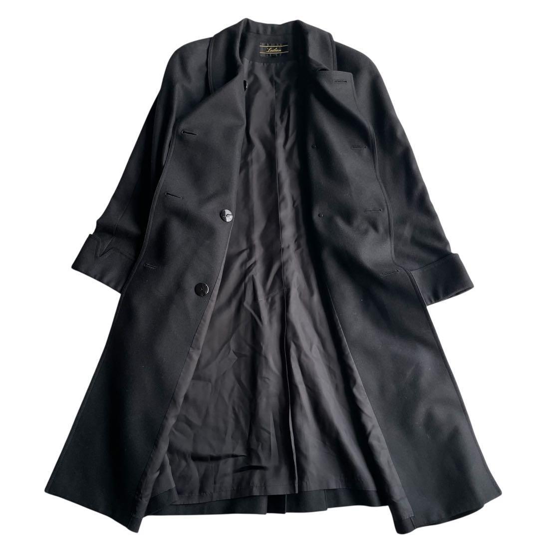 【美品】レリアン　ロングチェスターコート　大きいサイズ　13号+ 金ボタン