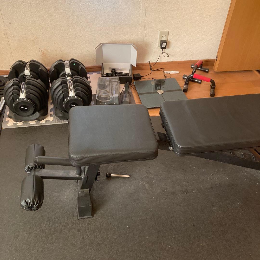 (直接お取引限定)山形県　可変式ダンベル インクラインベンチセット
