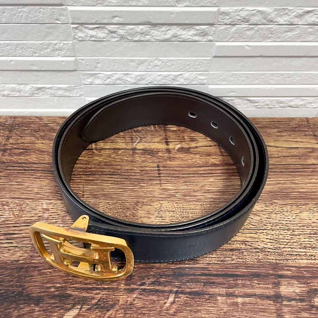 エルメス レザー コンスタンス Hバックル ゴールド 金具 ベルト バイカラー