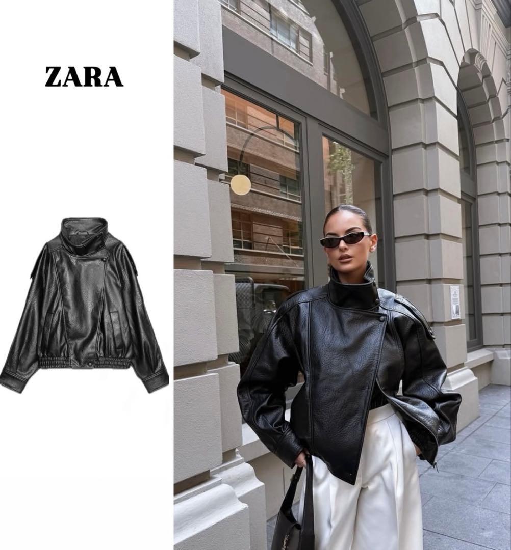 ZARA フェイクレザージャケットXS