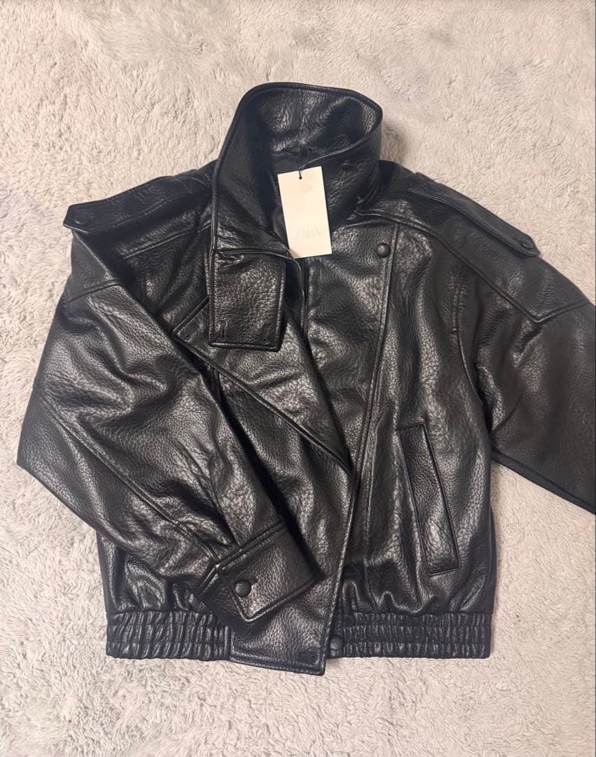 ZARA フェイクレザージャケットXS