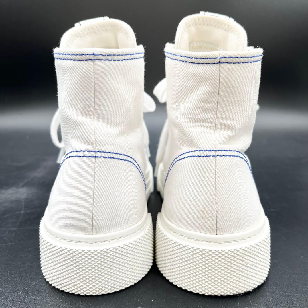 美品✨ ミュウミュウ ステッチ ハイカット キャンバス レディース スニーカー