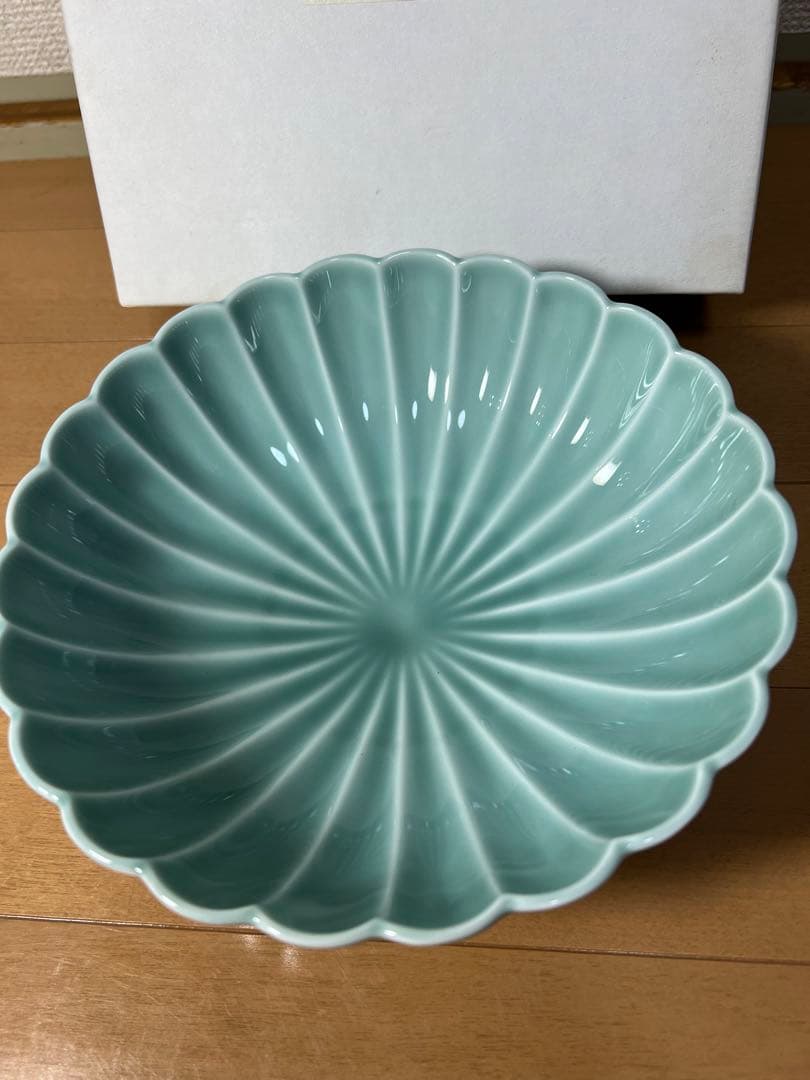 400 深川製磁　青磁　菊割鉢　未使用