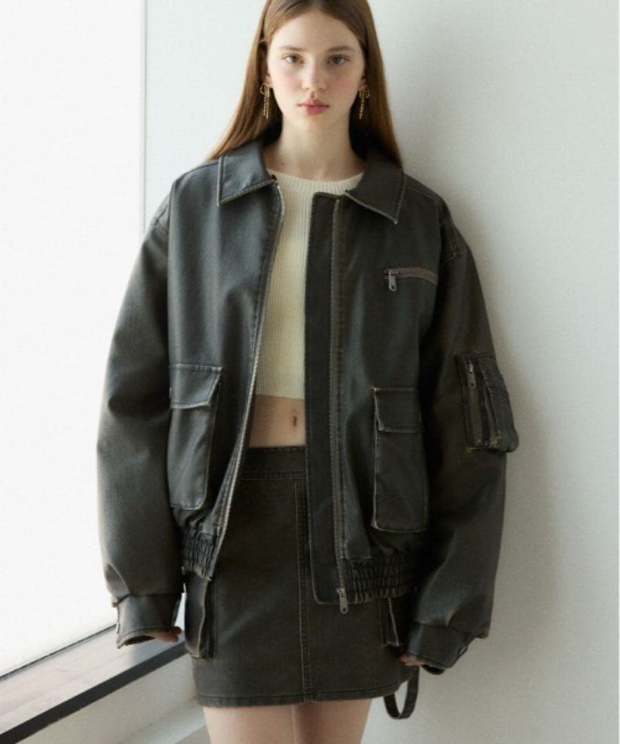 ジャケット・アウター SLY VINTAGE F/LEATHER S/BZ