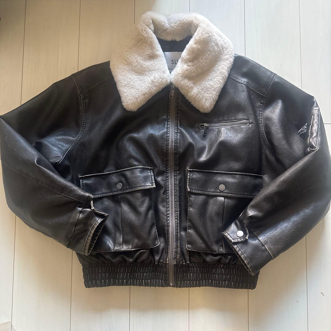ジャケット・アウター SLY VINTAGE F/LEATHER S/BZ