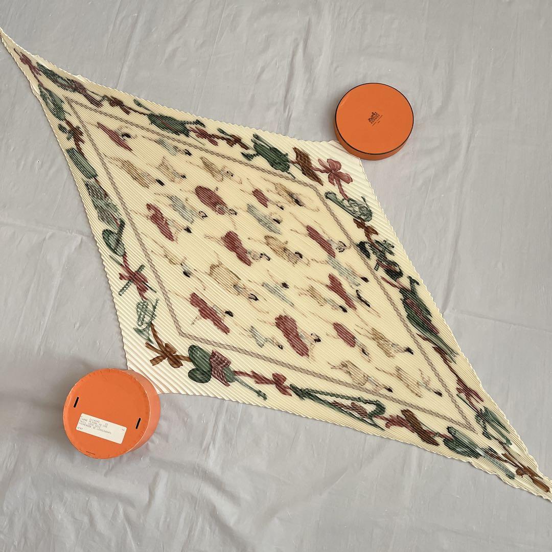 エルメス　HERMES プリーツスカーフ　バレエ柄