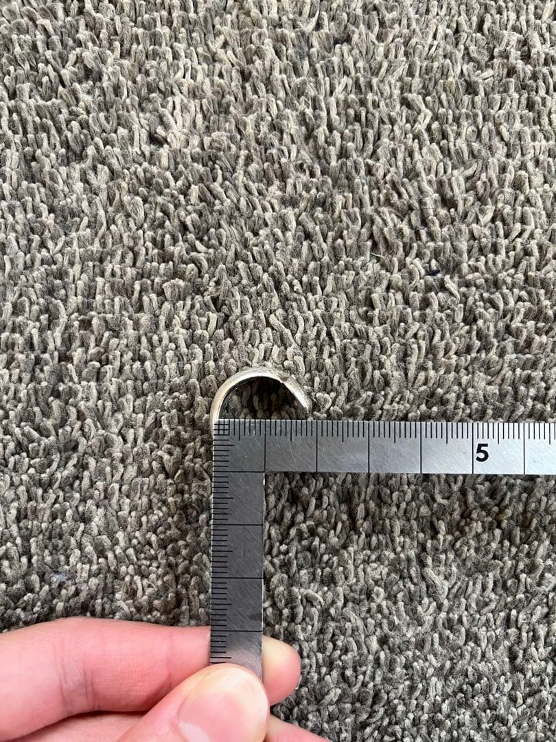 【インボイス原本付属】クロムハーツ　スクロールラベルリングスモール