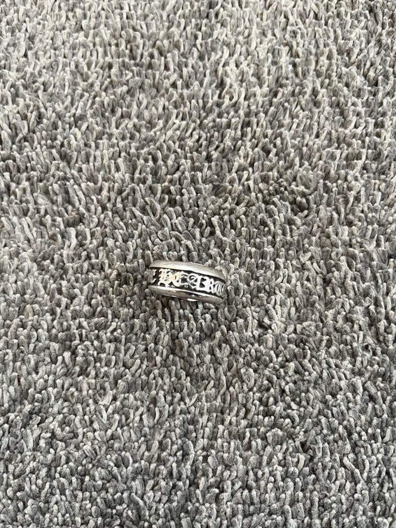 【インボイス原本付属】クロムハーツ　スクロールラベルリングスモール