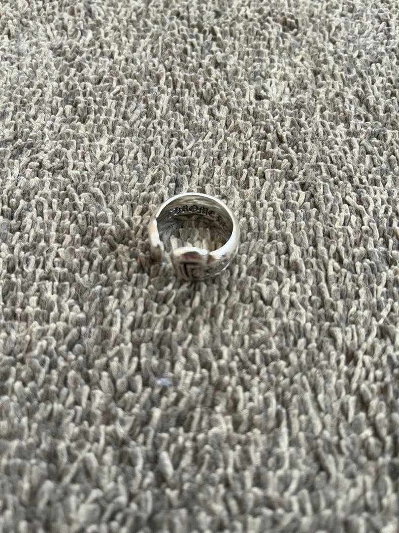 【インボイス原本付属】クロムハーツ　スクロールラベルリングスモール