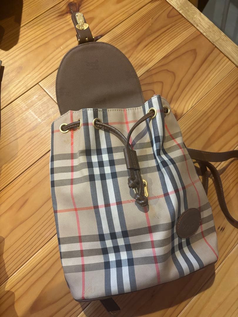 BURBERRY ーノバチェック シャドーホース　レザーリュック バック