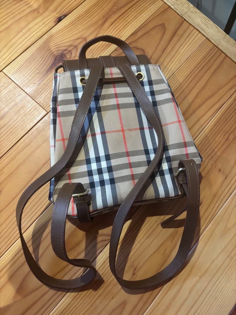 BURBERRY ーノバチェック シャドーホース　レザーリュック バック