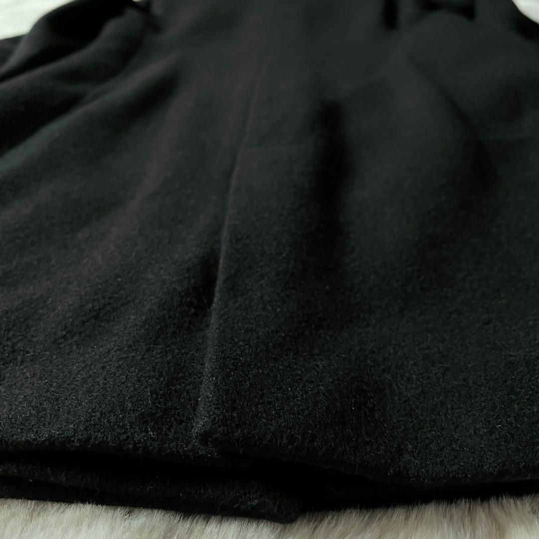 ★ドルチェ&ガッバーナ　チェスターコート　マキシ丈　ブラック　裏地パープル　比翼