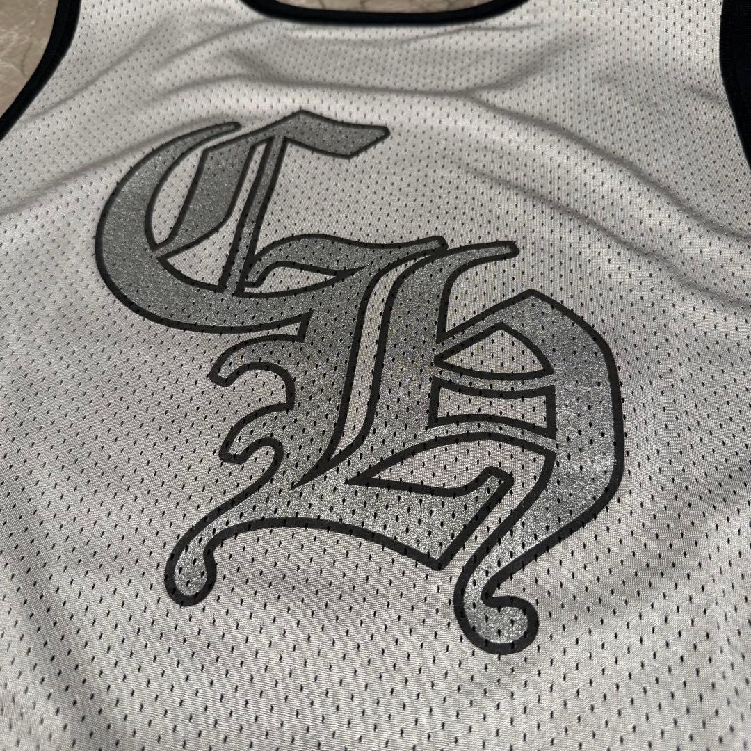 【新品】クロムハーツ リバーシブルメッシュタンクトップ ブラック×シルバー L