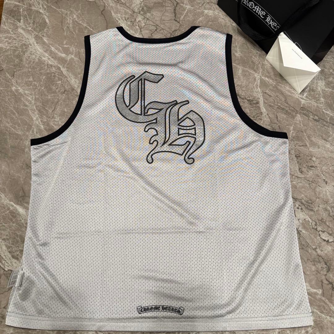 【新品】クロムハーツ リバーシブルメッシュタンクトップ ブラック×シルバー L