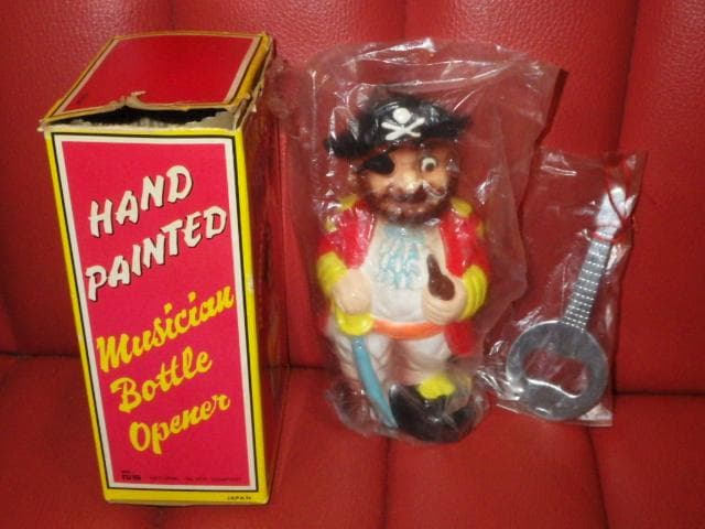 60’S★海賊★黒髭★ビンテージ★ボトルオープナー★栓抜き★置物★人形★スカル★