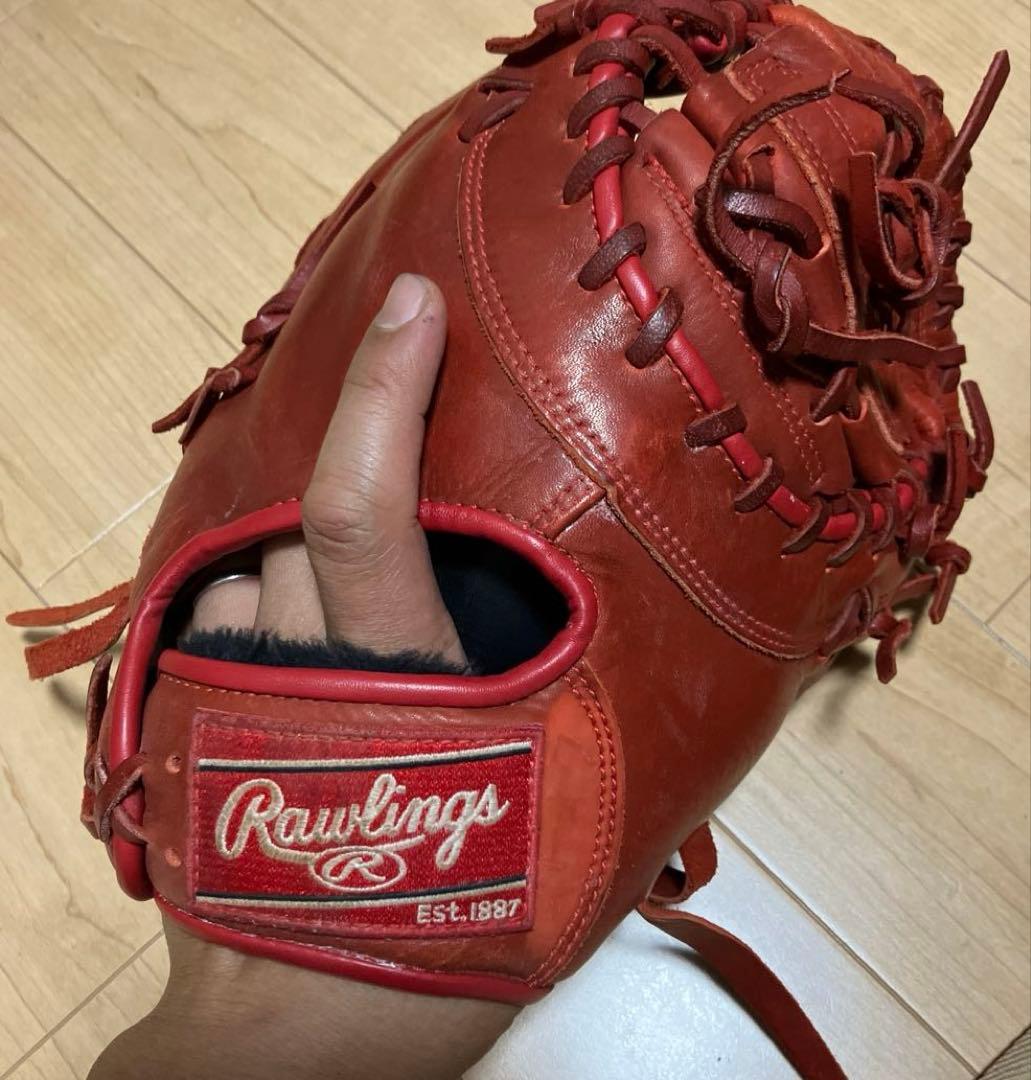 て*ー様 Rawlings 赤 ファーストミット