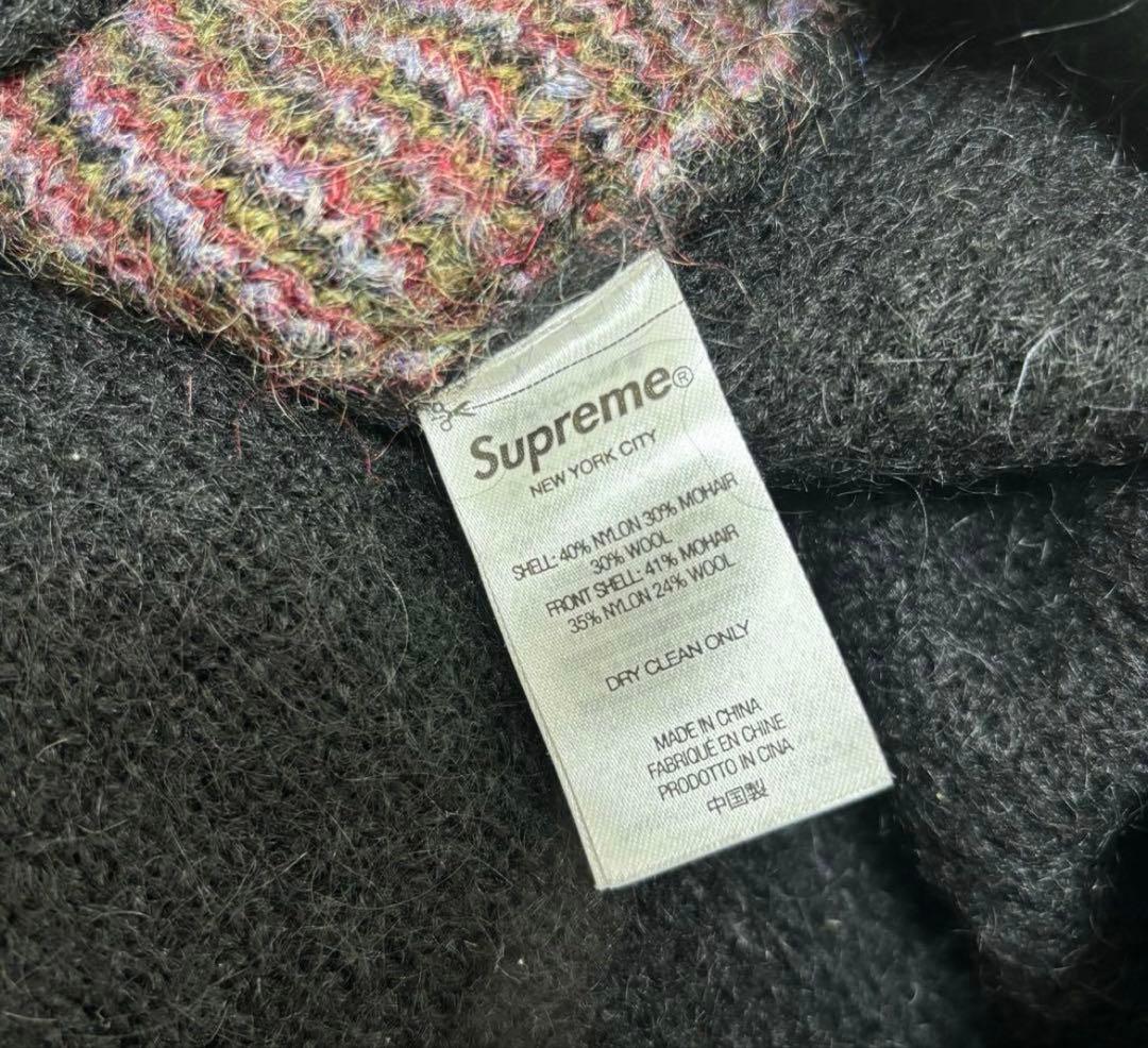 トップス 22SS supreme brushed grid cardigan M