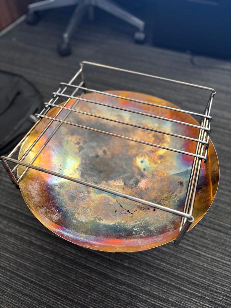 コールマン　ファイヤーディスク　ショップ限定ゴールド　三段フレーム＆五徳付き