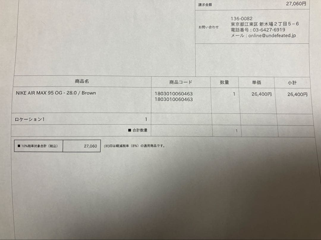 【即日発送・付属品未使用】エアマックス95 リーバイス 28