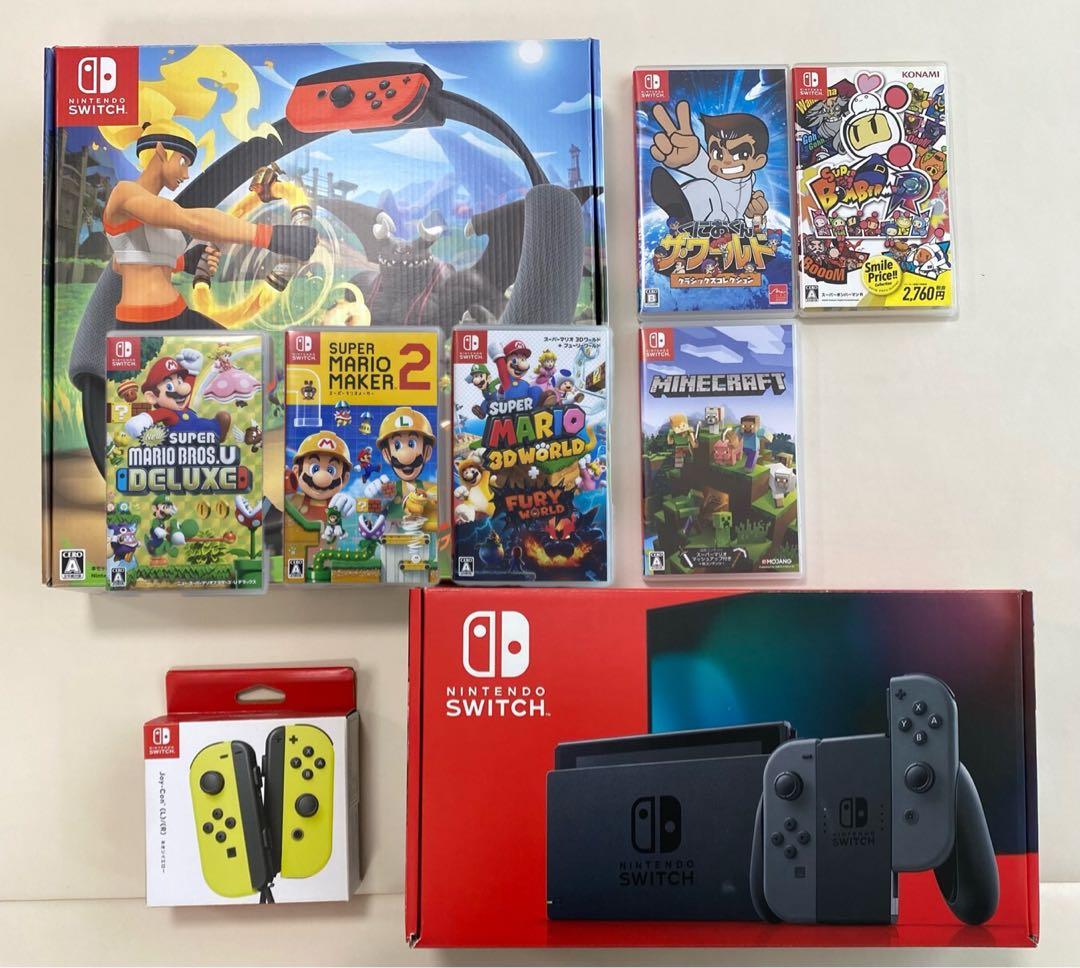 Nintendo Switch グレー本体セット ➕joy-con➕ソフト７本
