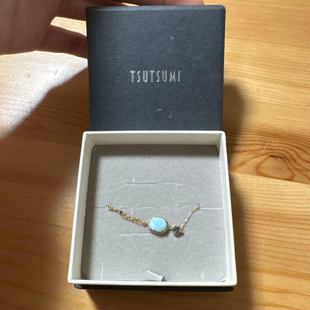 TSUTSUMI ラリマー サファイア ブレスレット k10