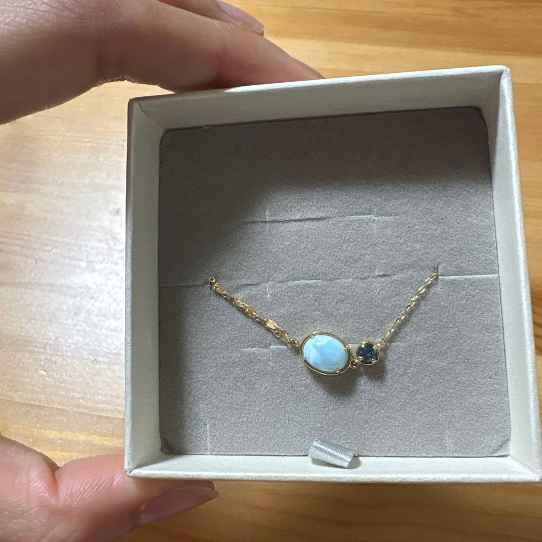 TSUTSUMI ラリマー サファイア ブレスレット k10