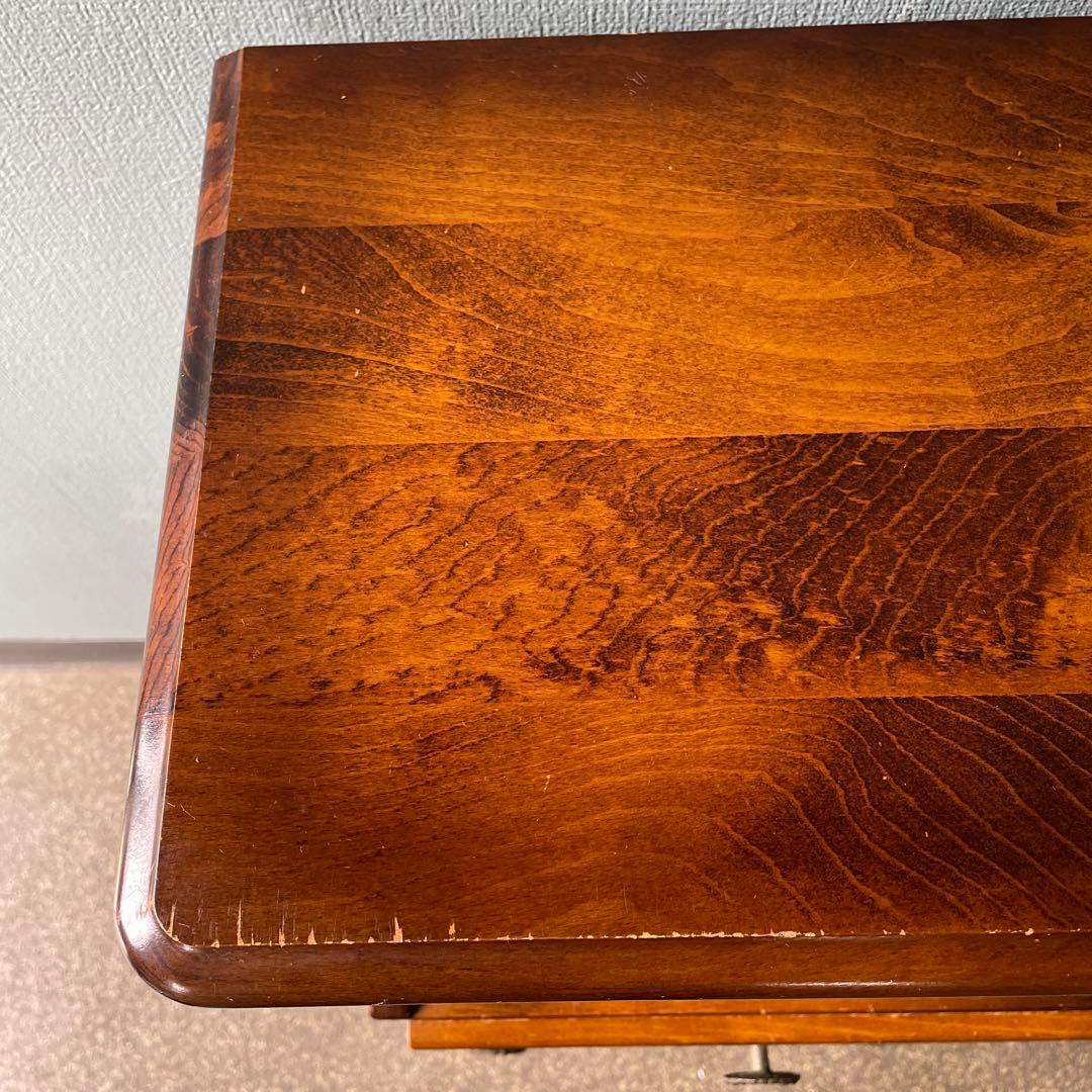 カリモク　コロニアル　電話台　FAX台　花台　飾り台　棚　天然木