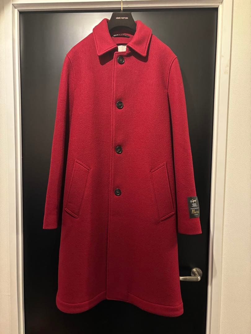 マルニ　ステンカラーコート 44 バーガンディ オーバーサイズ