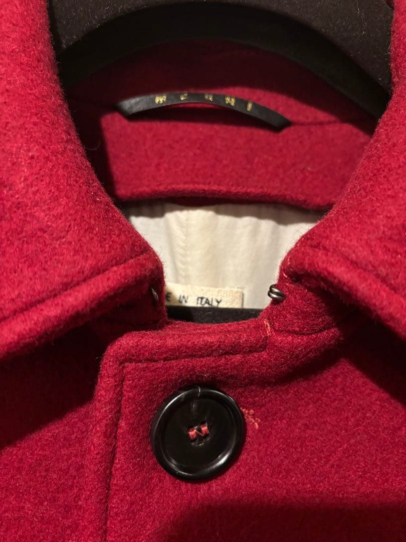 マルニ　ステンカラーコート 44 バーガンディ オーバーサイズ